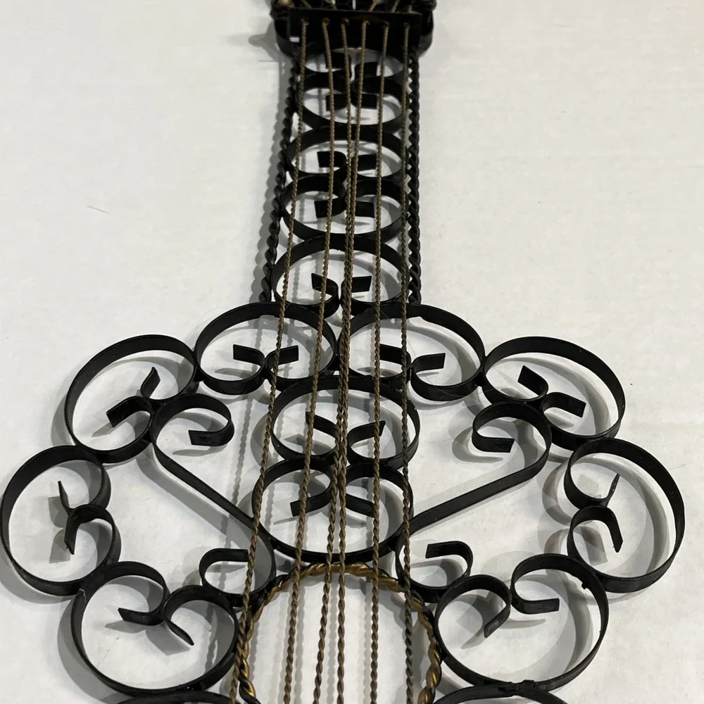 Vintage Guitar Metal Scrollwork Wall‎ Hanging Decoration 27